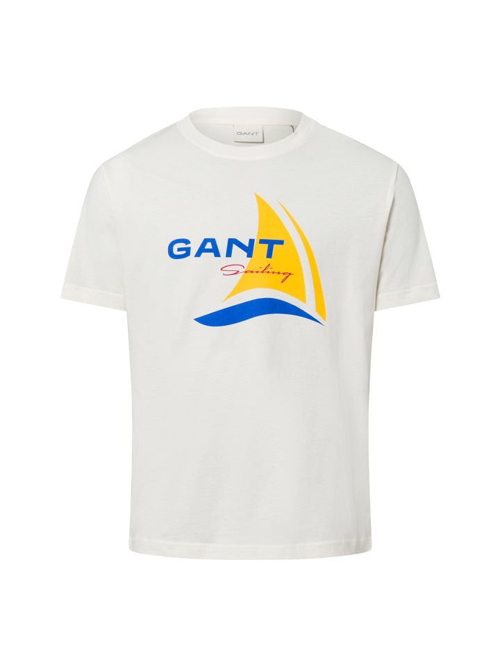 

Футболка Gant, цвет ecru blau