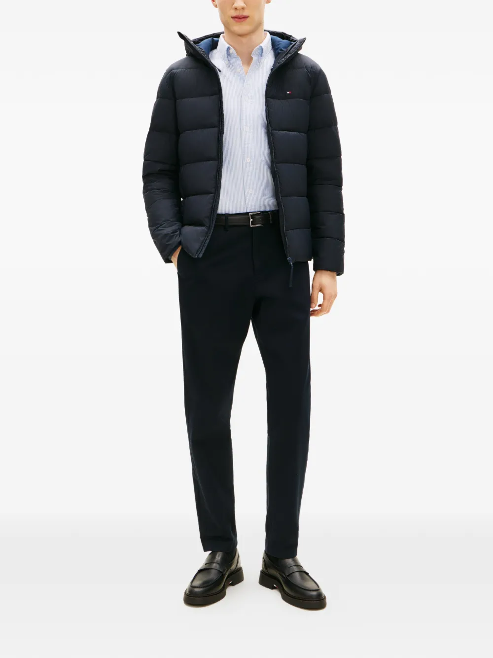 Стеганая куртка с капюшоном Tommy Hilfiger, синий — фото 2
