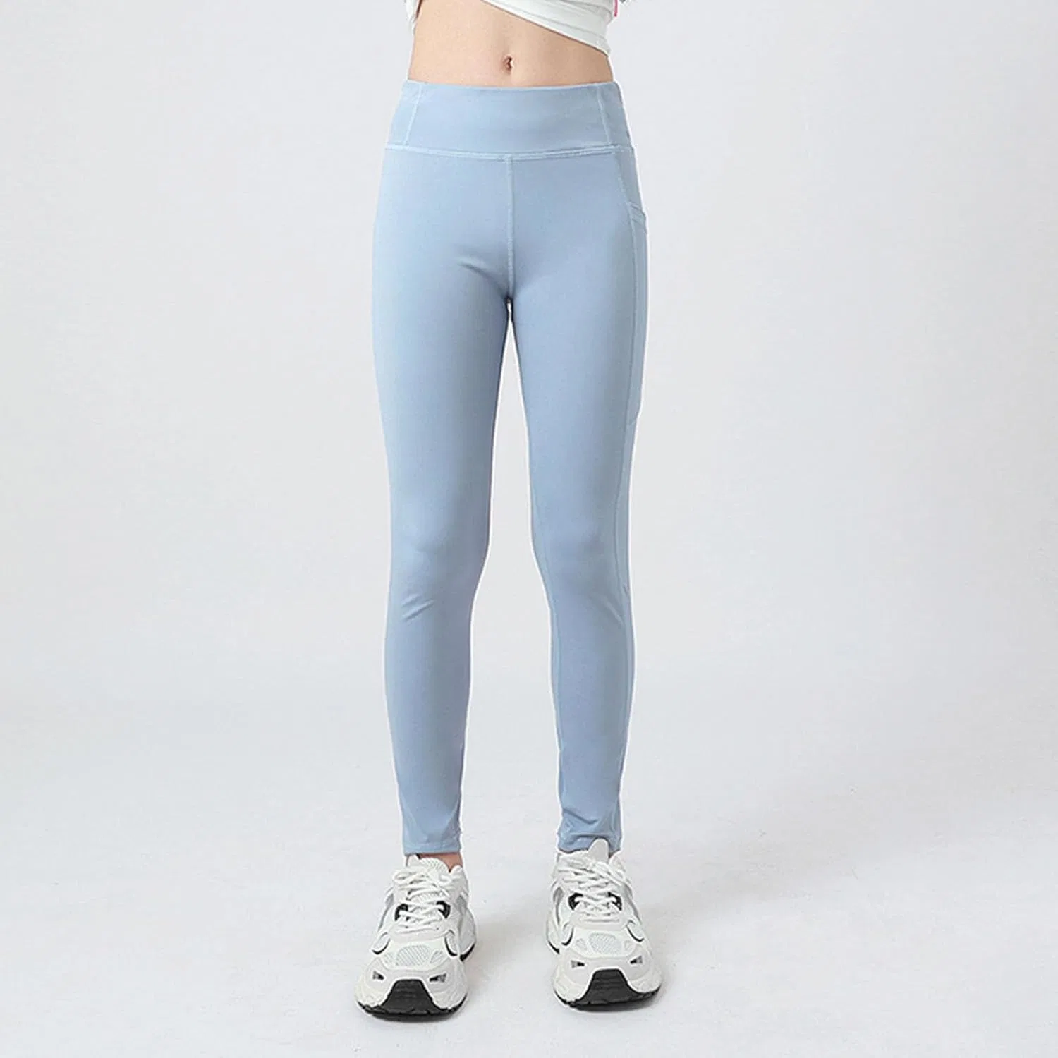 Леггинсы для девочек, Athletic Pants, Light Blue — фото 3