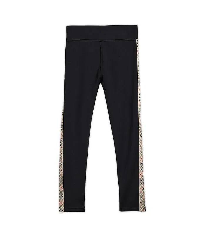 Брюки с лентой в клетку Devan Check Tape Burberry Kids, Black