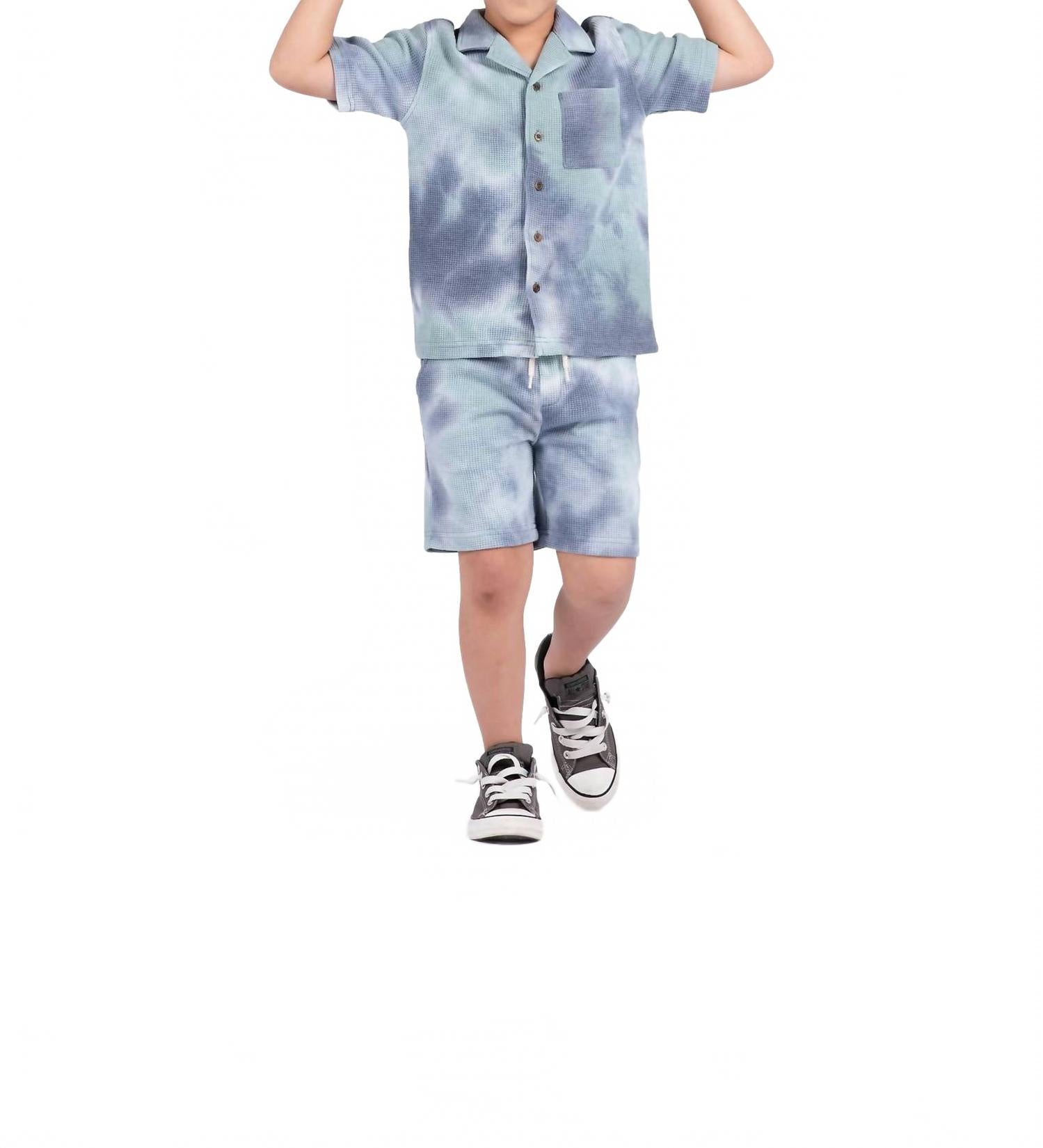 

Рубашка-поло для мальчиков Resort в цвете Seafoam Tie Dye Appaman, Seafoam Tie Dye