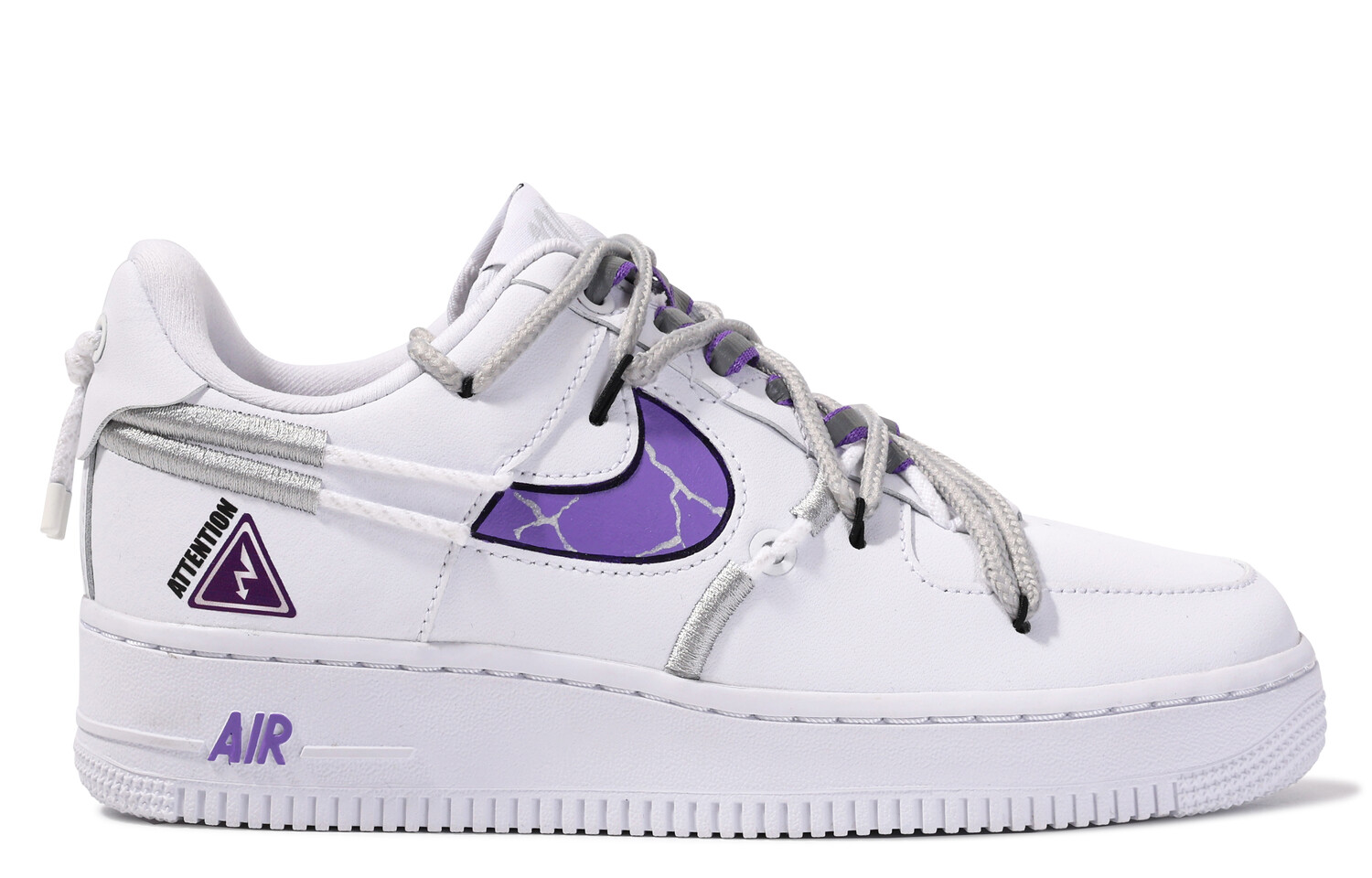

Кроссовки для скейтборда Air Force 1 женские с низким верхом, белый/фиолетовый Nike