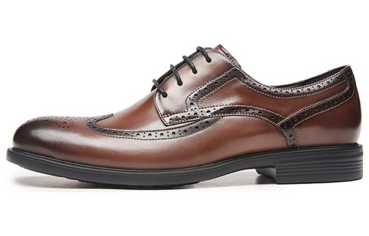 

Туфли KANGNAI Dress Shoes Men Low-Top Brown
