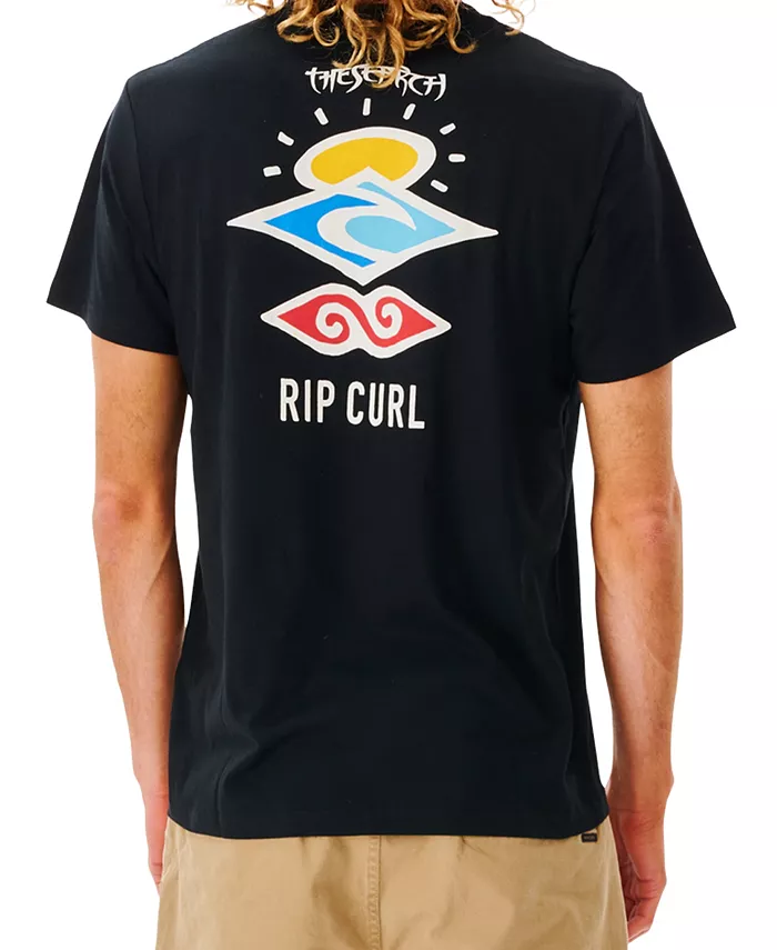 

Мужская футболка Search Icon с коротким рукавом Rip Curl, красный