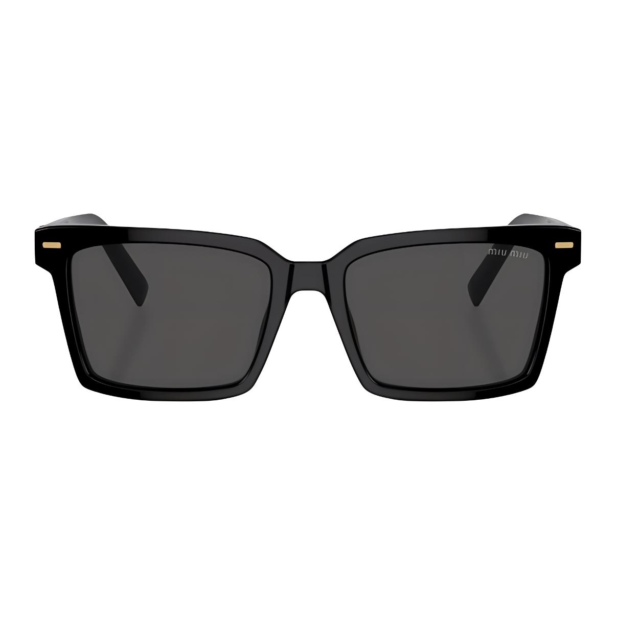 MIU MIU Прямоугольные солнцезащитные очки с затемнёнными линзами, Black — фото 4
