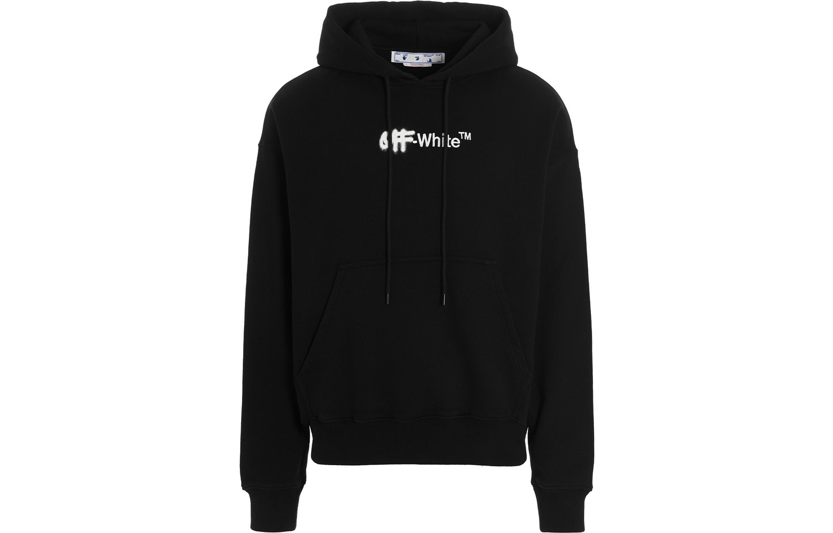OFF WHITE Вышитая Худи Helvetica Skate OFF-WHITE, Черный — фото 2