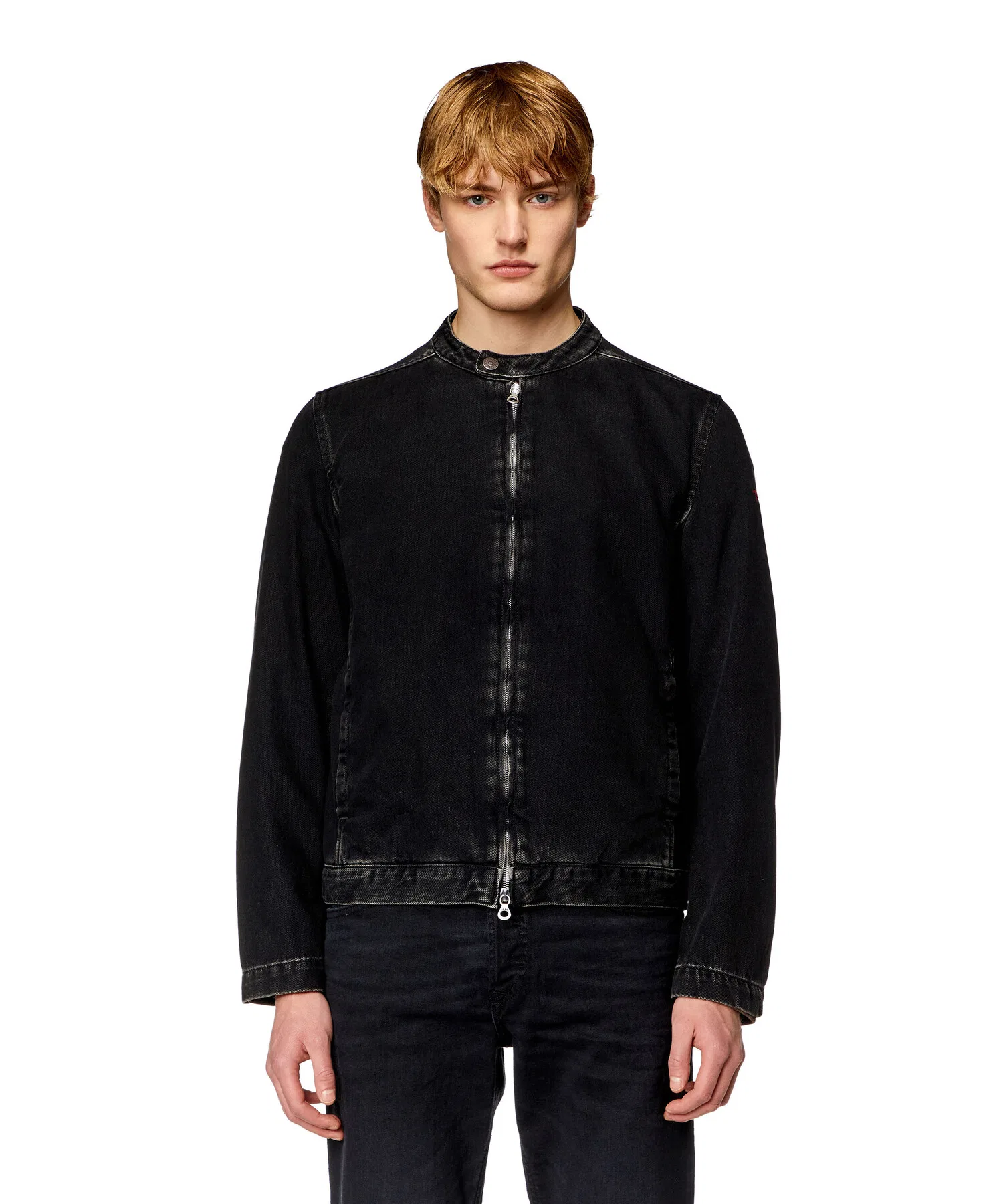 Мужская куртка на молнии, черная джинсовая, D-GLORY JACKET — фото 2