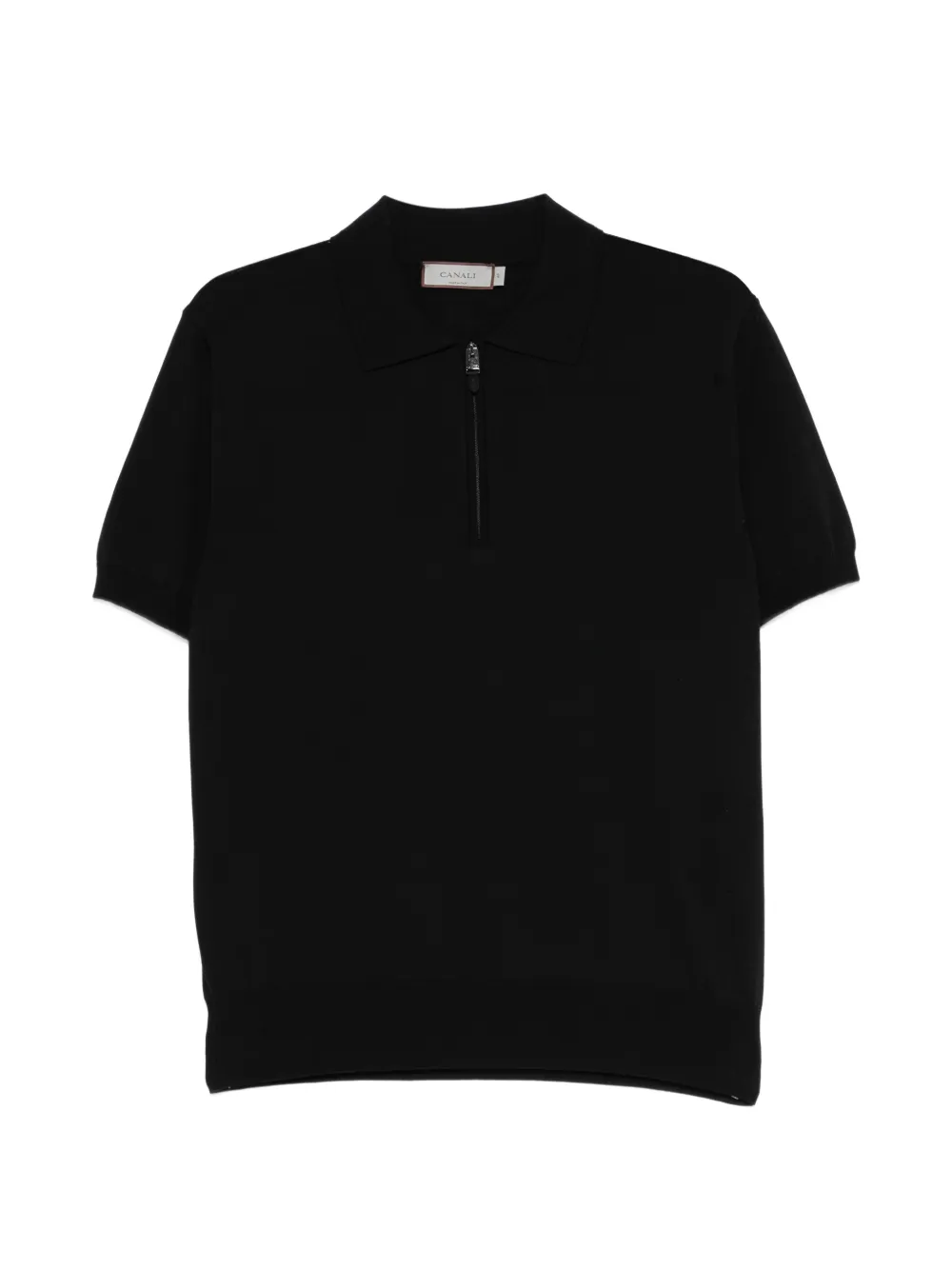 

Рубашка поло на молнии Canali, черный