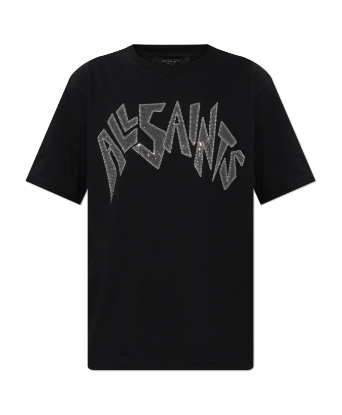 

Футболка бойфренда с цинковым покрытием Allsaints, черный