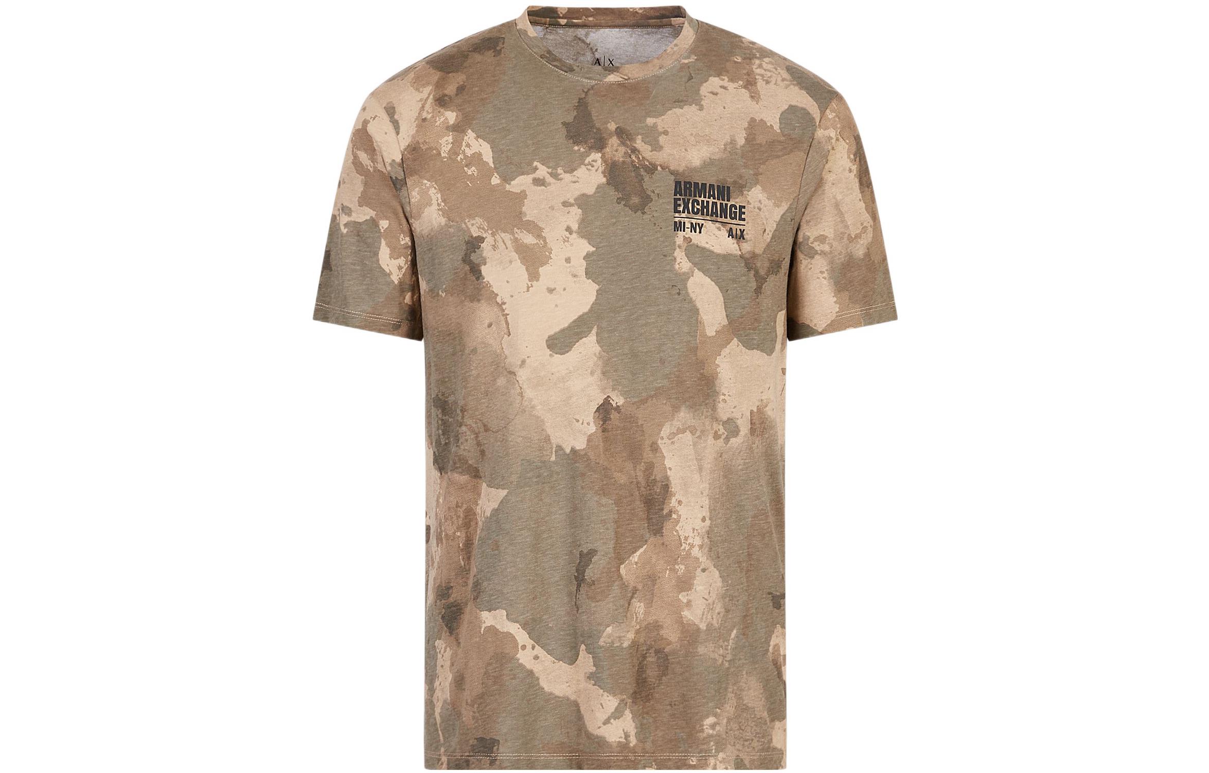 

ARMANI EXCHANGE Футболка AE мужская камуфляж желтый
