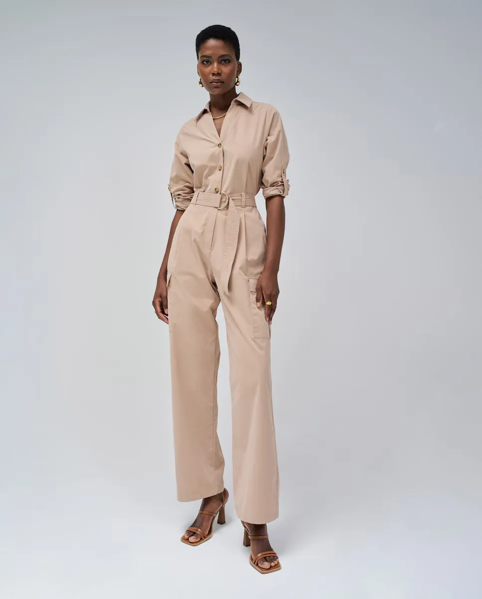 

Женский бежевый комбинезон карго Salsa Jeans