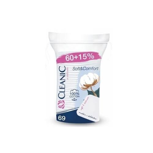 

Квадратные косметические подушечки, 69 шт. Cleanic