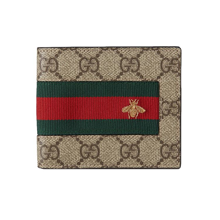 

GUCCI Мужской кошелек из кожи и холста, цвет эбеновое дерево/коричневый