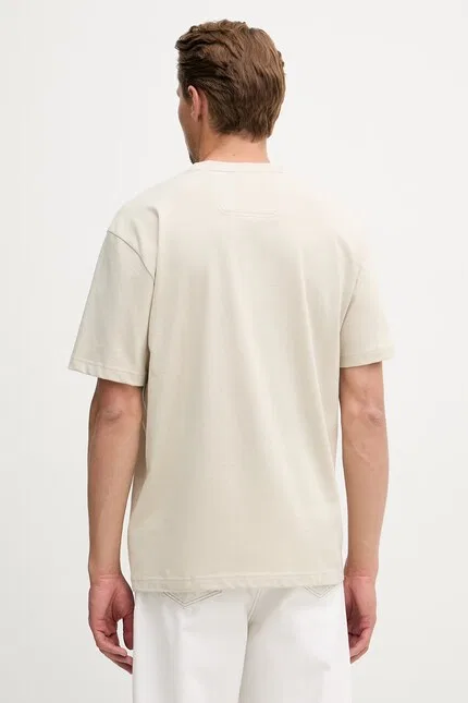 Футболка хлопковая Tee 10 BOSS Green, бежевый — фото 3