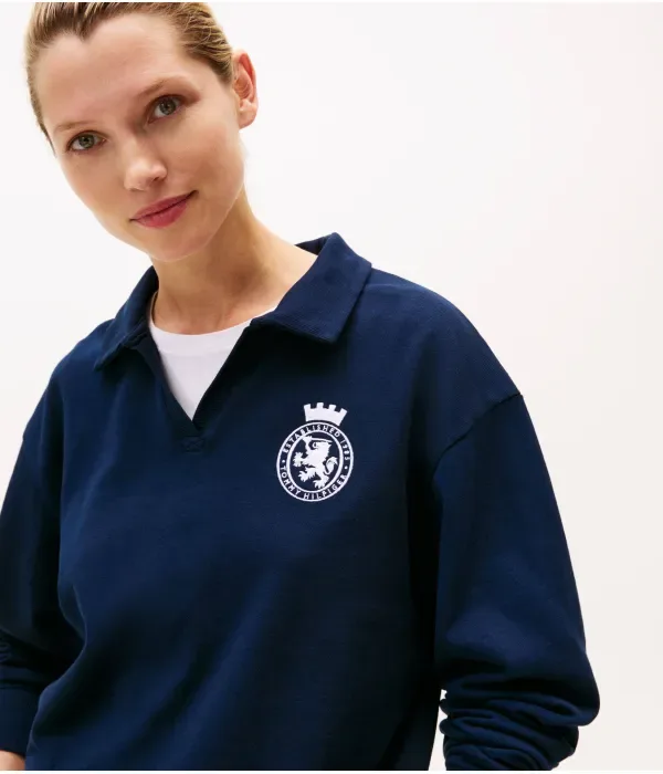 Толстовка loose fit Tommy Hilfiger, темно-синий — фото 4