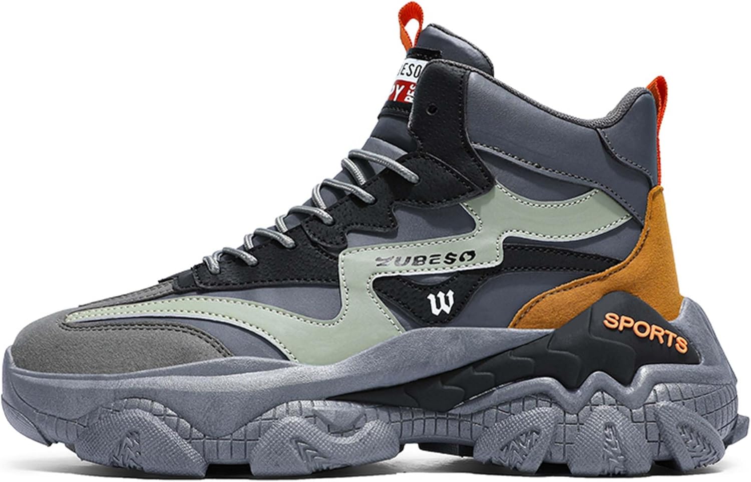 

Зимние высокие модные теплые кроссовки для пап, противоскользящие повседневные походные ботинки, водонепроницаемые снежные ботинки Generic, серый