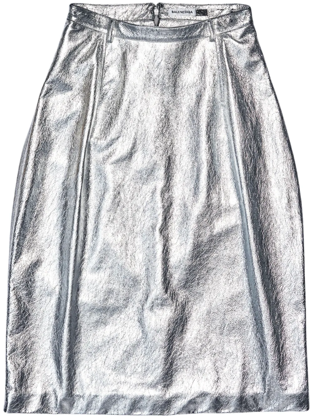 

Юбка с эффектом металлик BALENCIAGA, серебяный