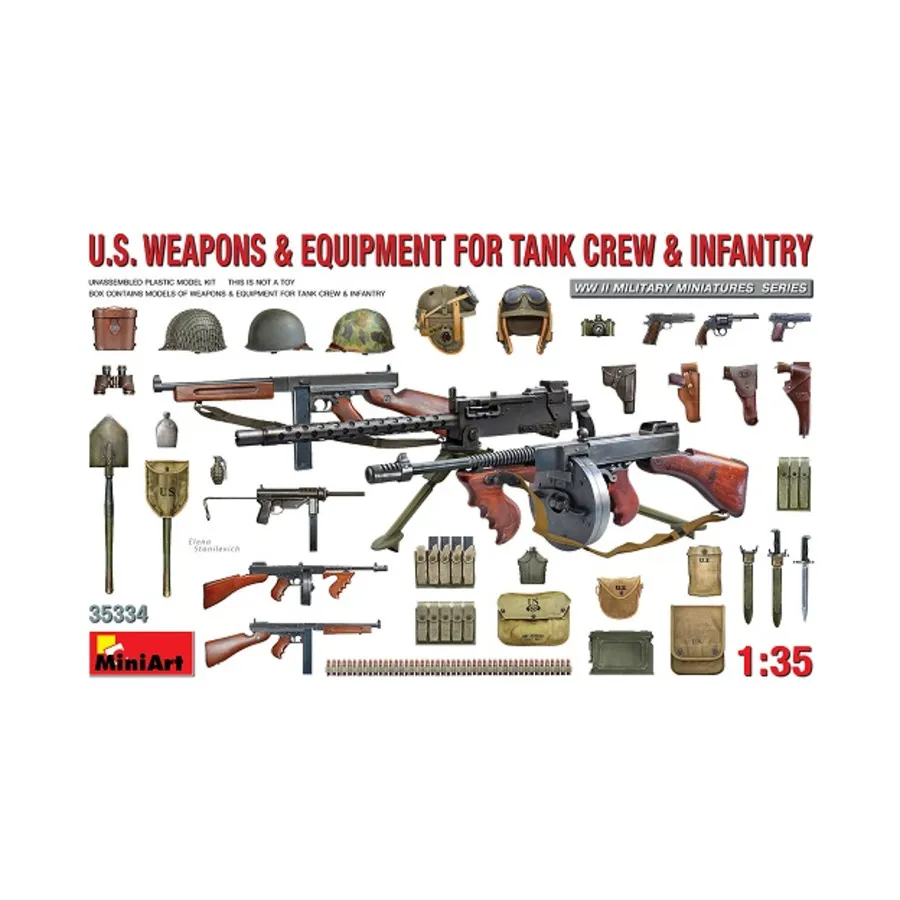 

Оружие и снаряжение США для танкистов и пехоты, WWII Military Miniatures Series (1:35) (MiniArt Models)