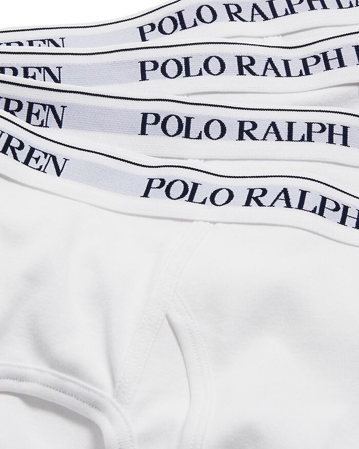 Хлопковые трусы с поясом и логотипом Polo Ralph Lauren, упаковка из 4 шт, белый — фото 2