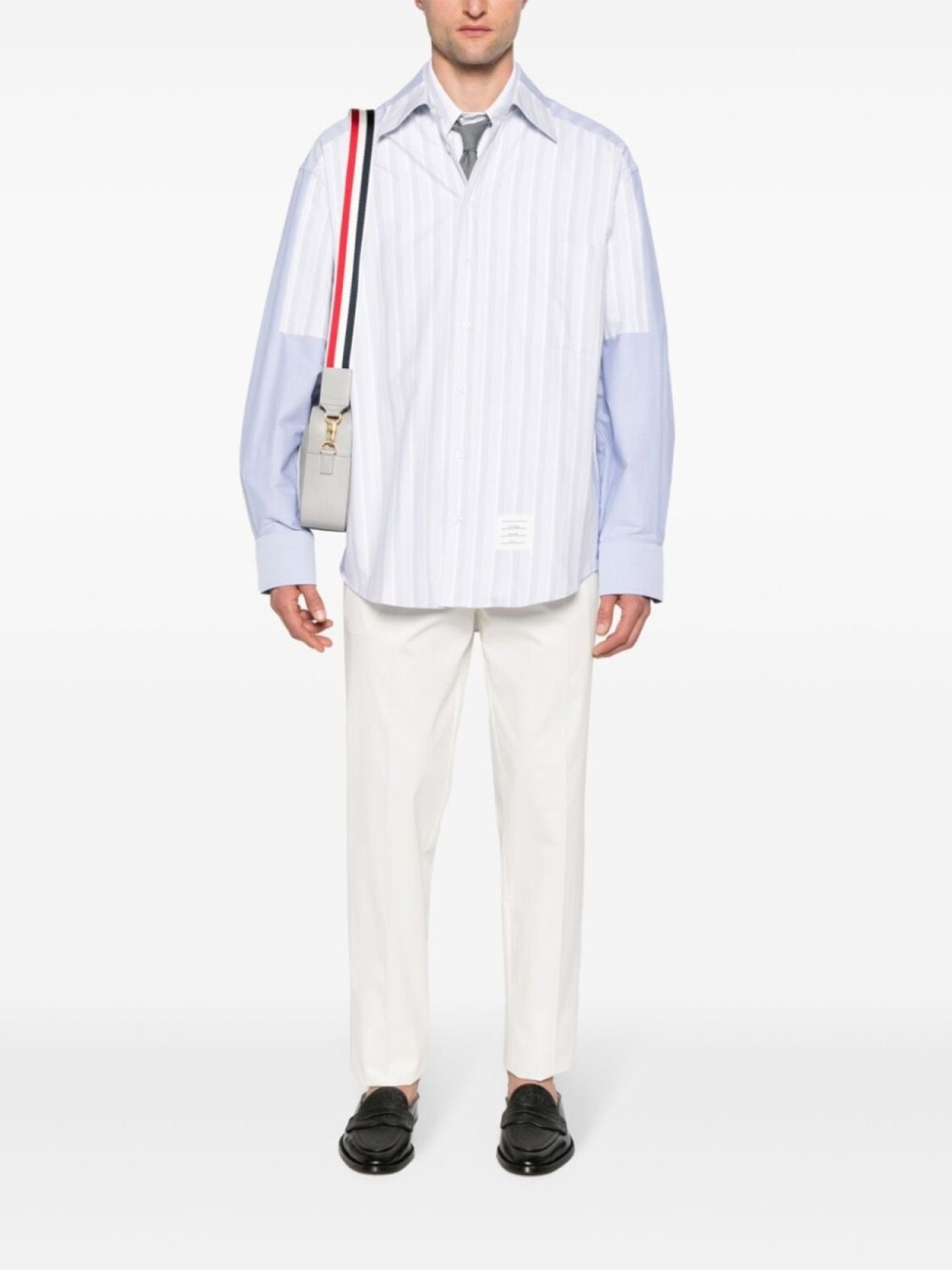 

Thom Browne рубашка в технике пэчворк, синий