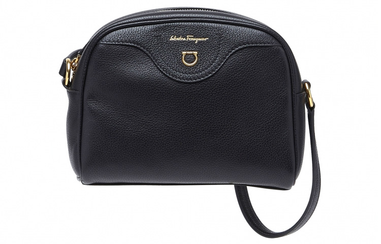 

Ferragamo Кожаная сумка через плечо, женская черная Crossbody Bag