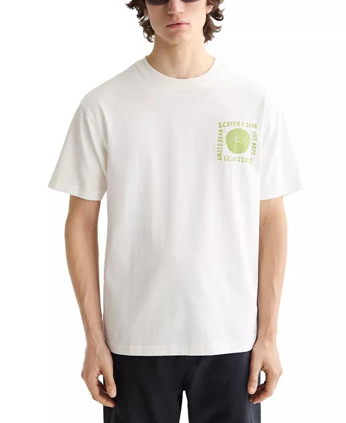 

Мужская футболка с коротким рукавом свободного кроя и логотипом SCOTCH & SODA, белый