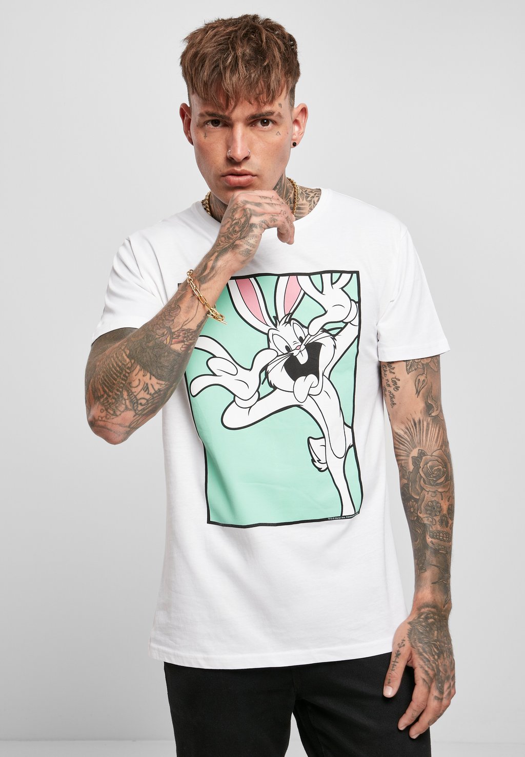 

Футболка с принтом LOONEY TUNES BUGS BUNNY FUNNY FACE Mister Tee, белый