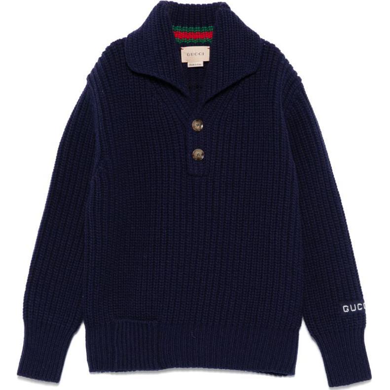 GUCCI Свитер FW24 marine blue детский — фото 3
