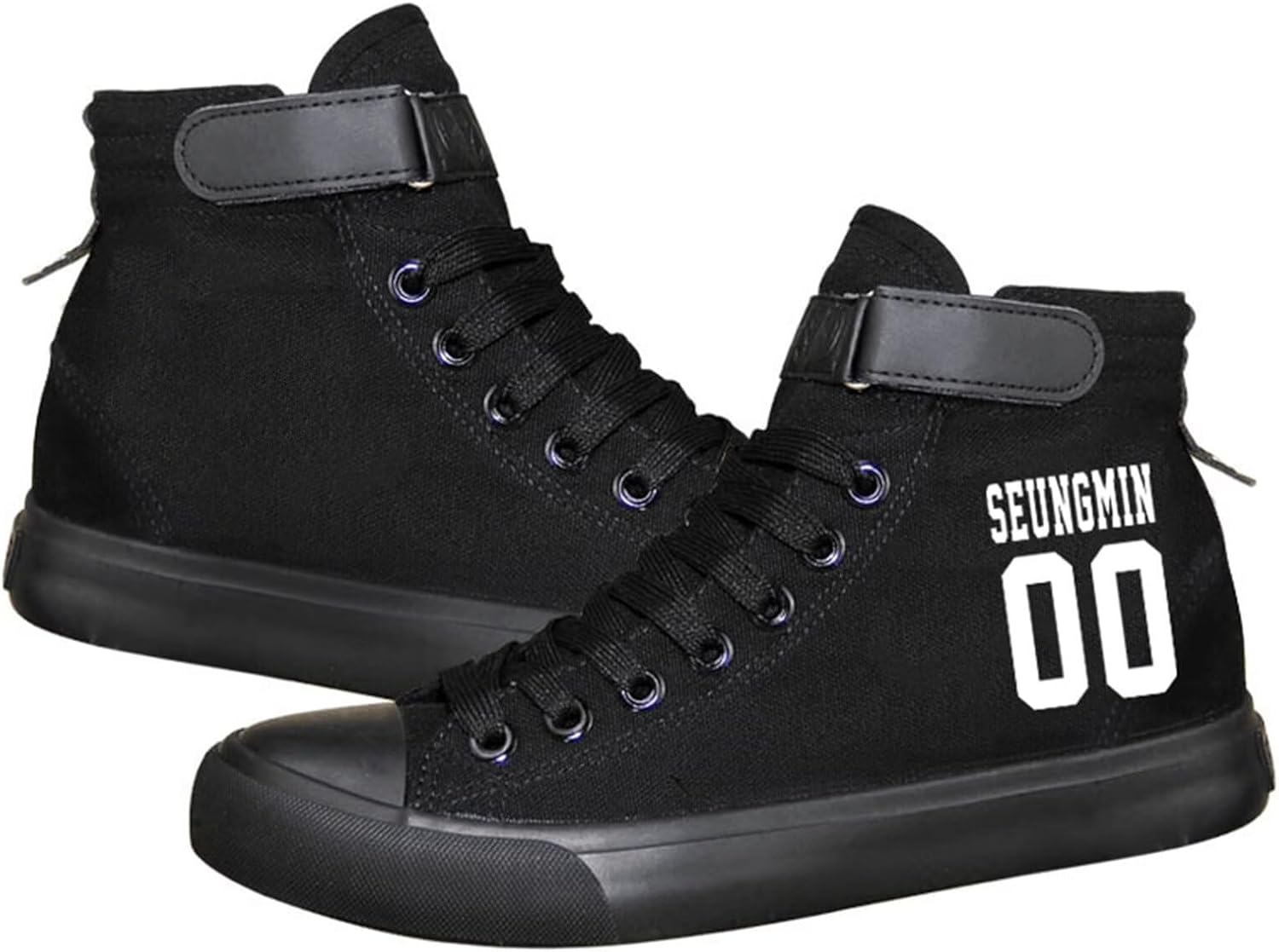 

KPOP Skz Мерч Кроссовки Феликс Ли, Но ЧанБин, Хан, Ай.Эн, Феликс, ХенДжин, Сынмин Хип-хоп Стиль Высокие Кеды из Холста, черный