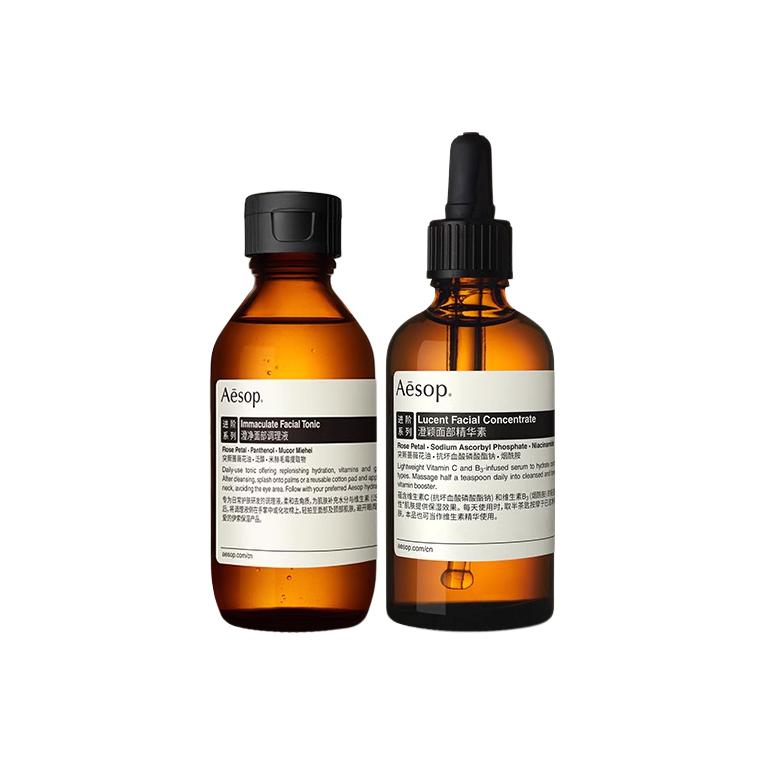 

YISUO Chengying тоник для лица, увлажняющий и восстанавливающий, набор для ухода за кожей, 60 мл + 100 мл / 100 мл + 100 мл AESOP, two-piece set: clarifying face lotion 100ml+clarifying face essence 100ml