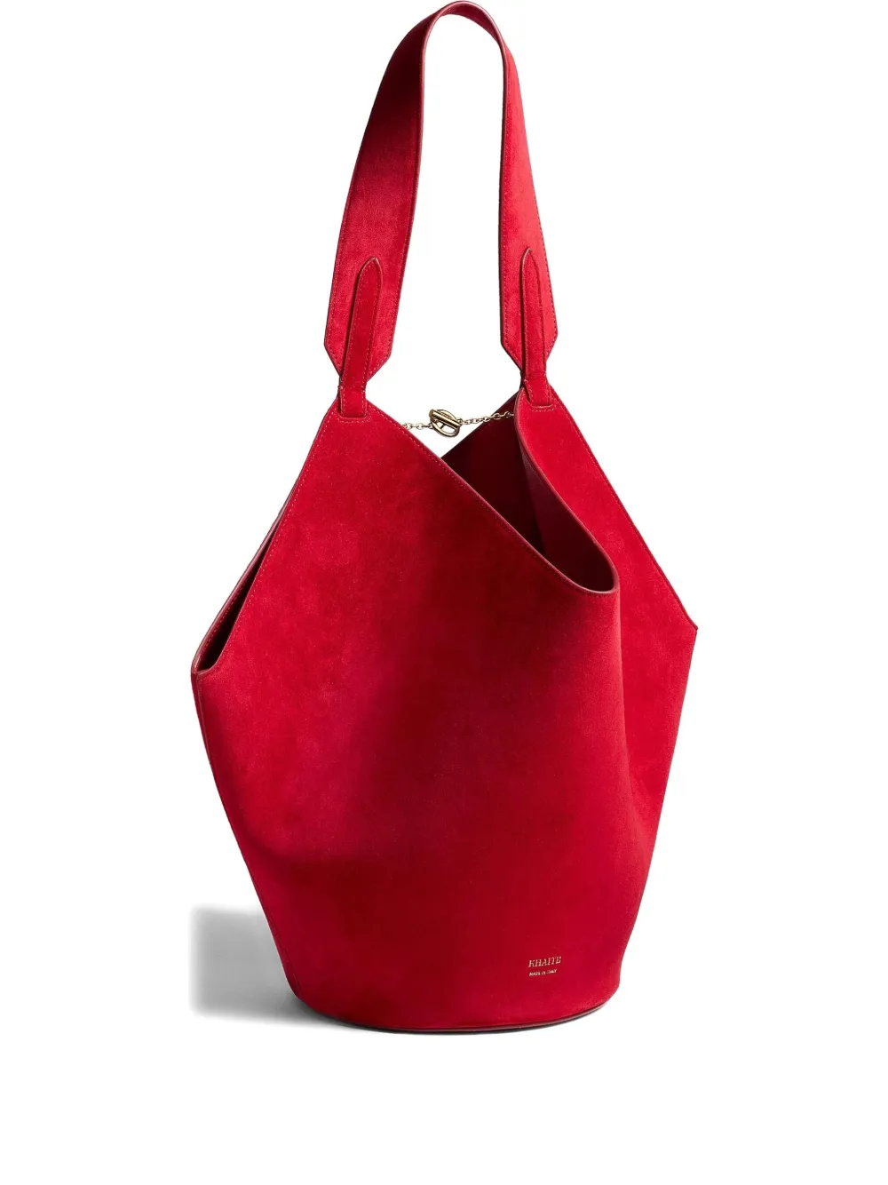 

Сумка-тоут из кожи с открытым верхом KHAITE, красный