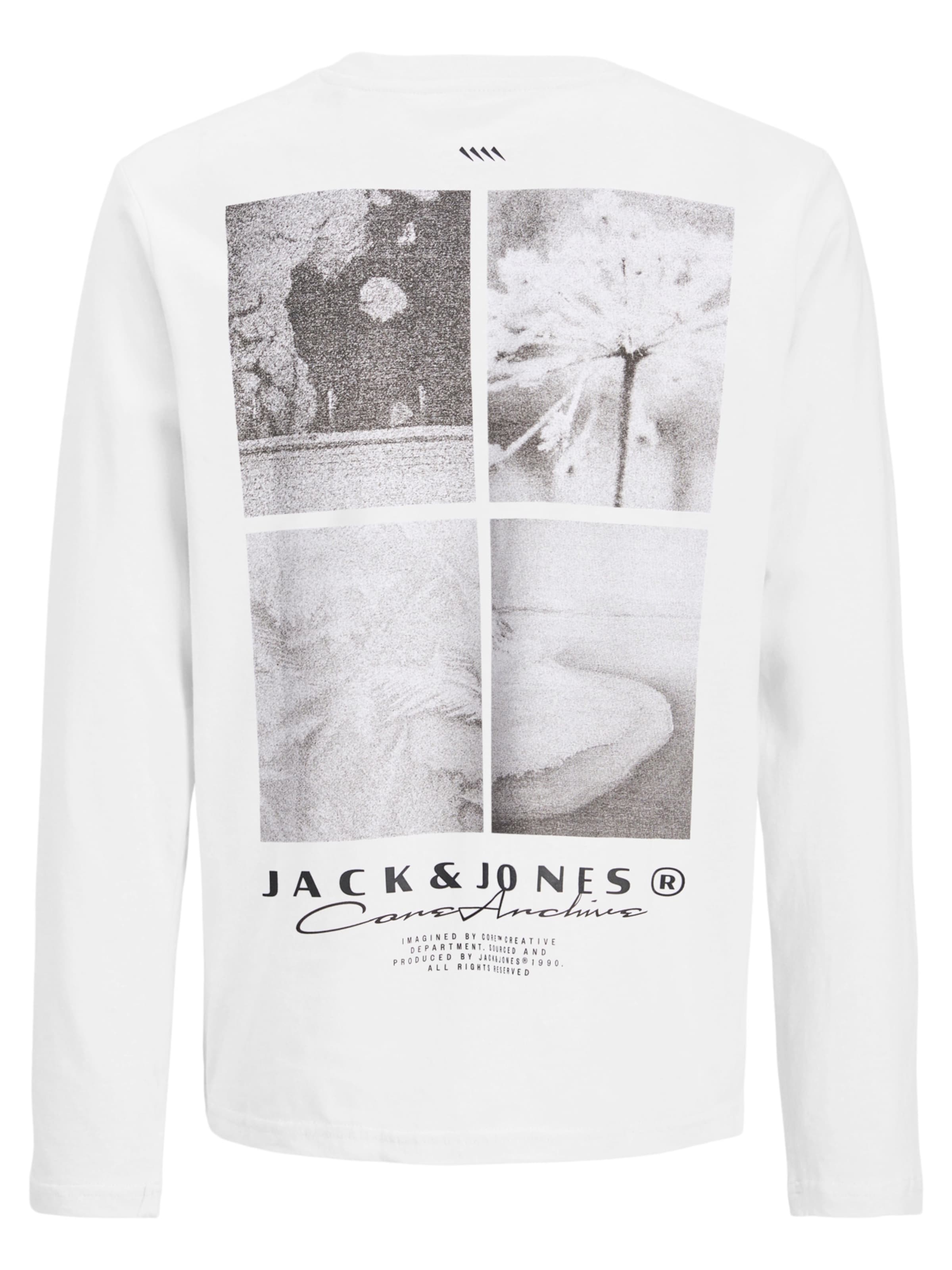 Jack & Jones Junior Лонгслив в белом цвете — фото 2