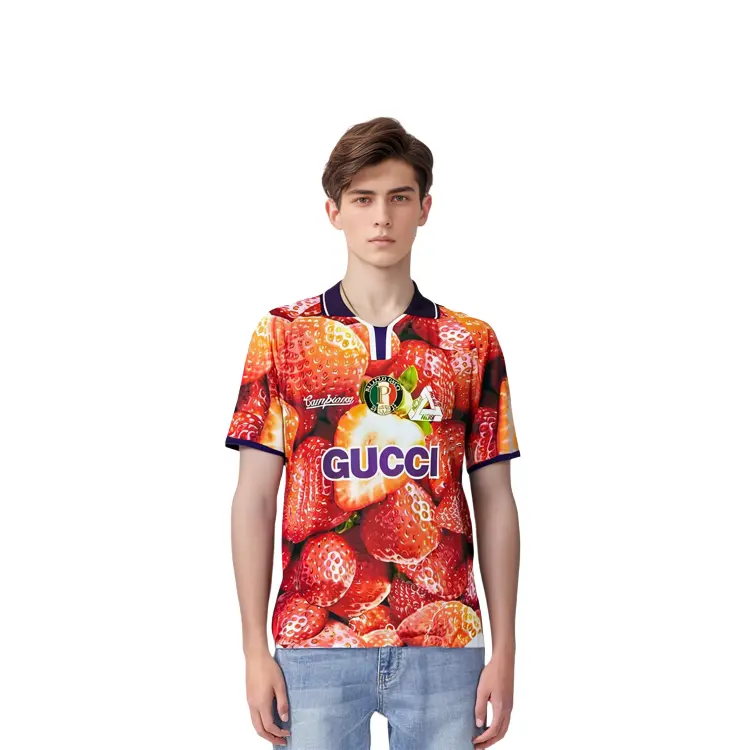 Футболка мужская Palace X Gucci, красная — фото 2