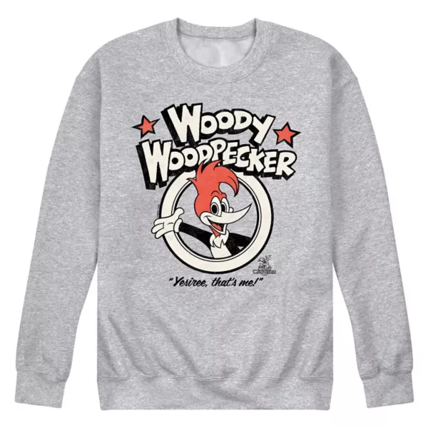 

Мужская флисовая толстовка "Woody Woodpecker" с надписью "Yesiree, that's me" Licensed Character, серый