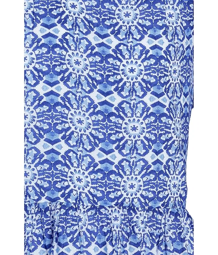 Платье ярусное Tessa Vineyard Vines Kids, Caribbean Tile Blue — фото 3