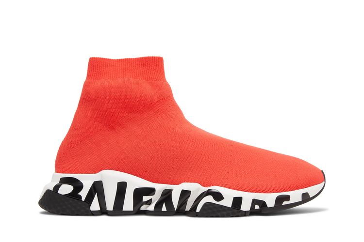 

Кроссовки Balenciaga Speed Sneaker 'Midsole Graffiti - Red', красный