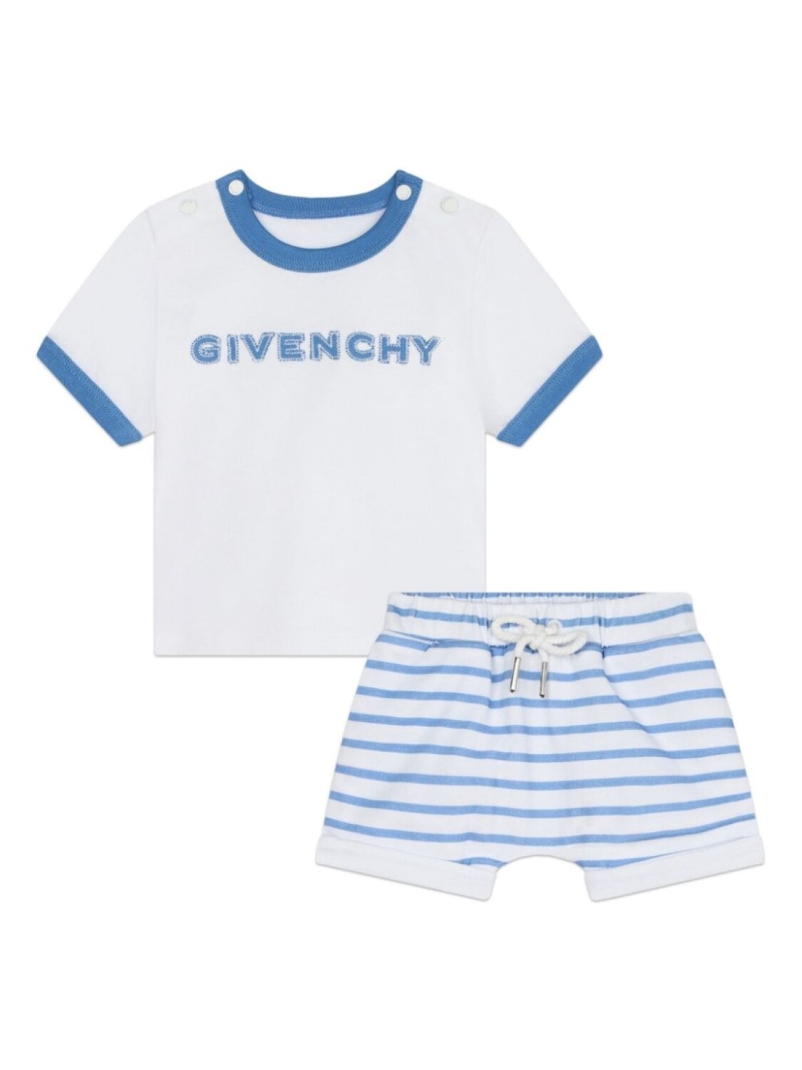 

Givenchy Kids комплект из футболки и шортов с логотипом, белый