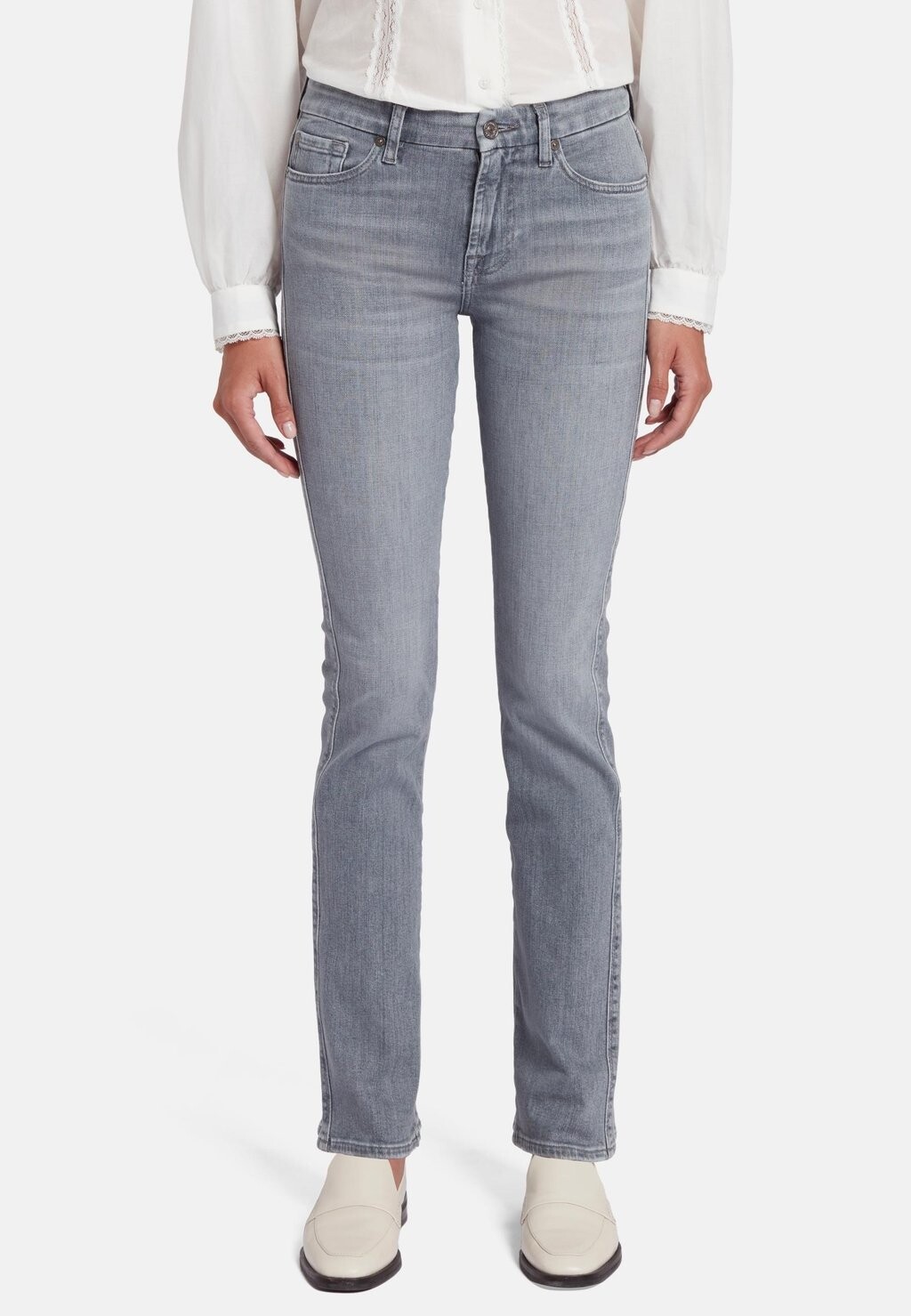 

Джинсы облегающего кроя 7 for all mankind, серый