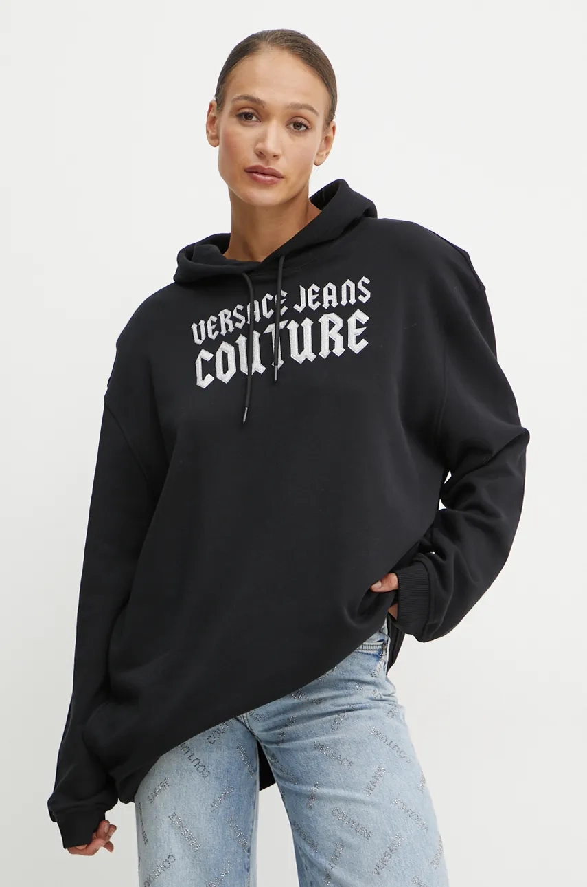 

Хлопковая толстовка Versace Jeans Couture, черный