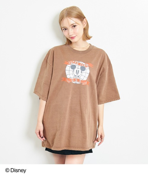 

ANAP Футболка из рваного флиса, Disney Mickey, коричневая