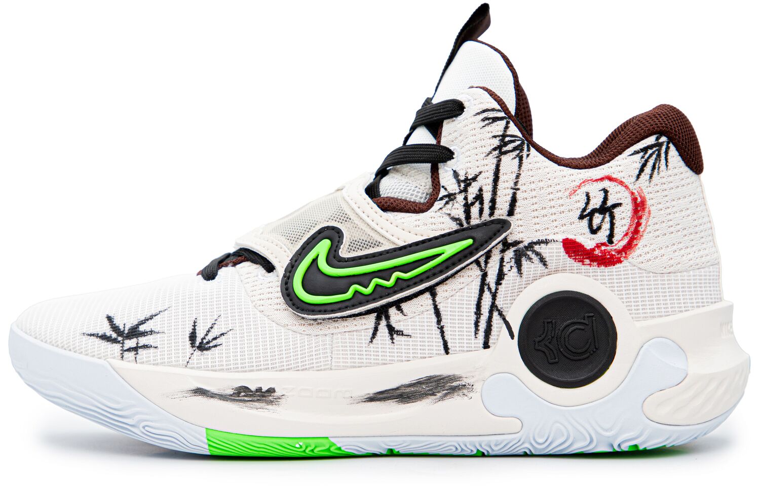 

Nike Кроссовки баскетбольные мужские KD Trey 5 X с амортизацией, противоскользящие и износостойкие, мид-топ черно-белые, цвет Black White