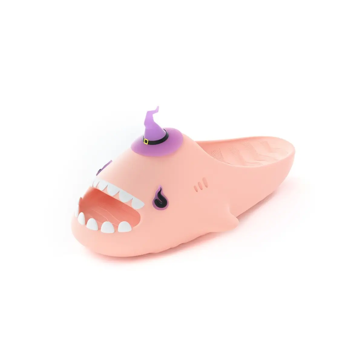 

HelloSlippers Акульи тапочки-шлепанцы с ведьмовской шляпой унисекс розовые, цвет Pink