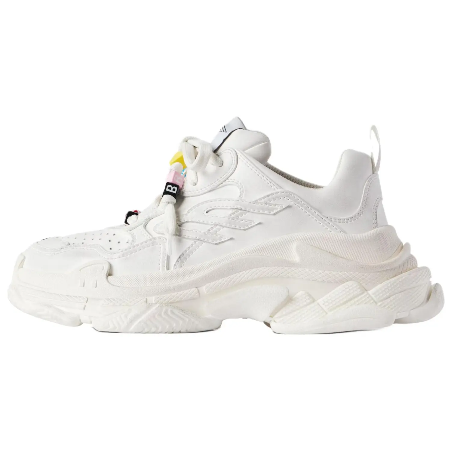 Balenciaga Тройные S низкие массивные кроссовки женские white