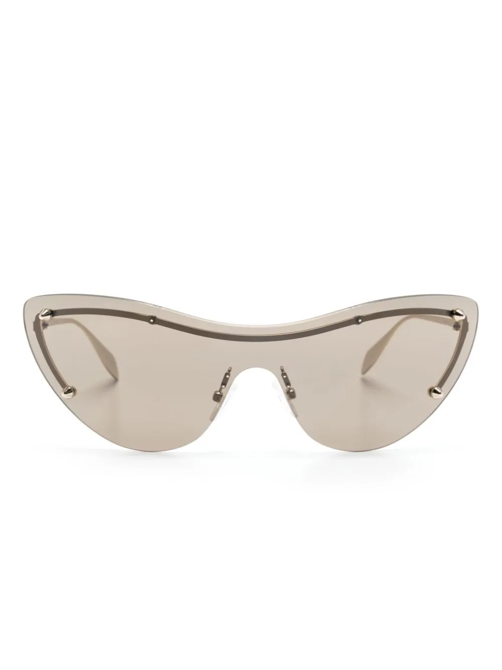 

Солнцезащитные очки в безободковой оправе Alexander McQueen Eyewear, серебяный