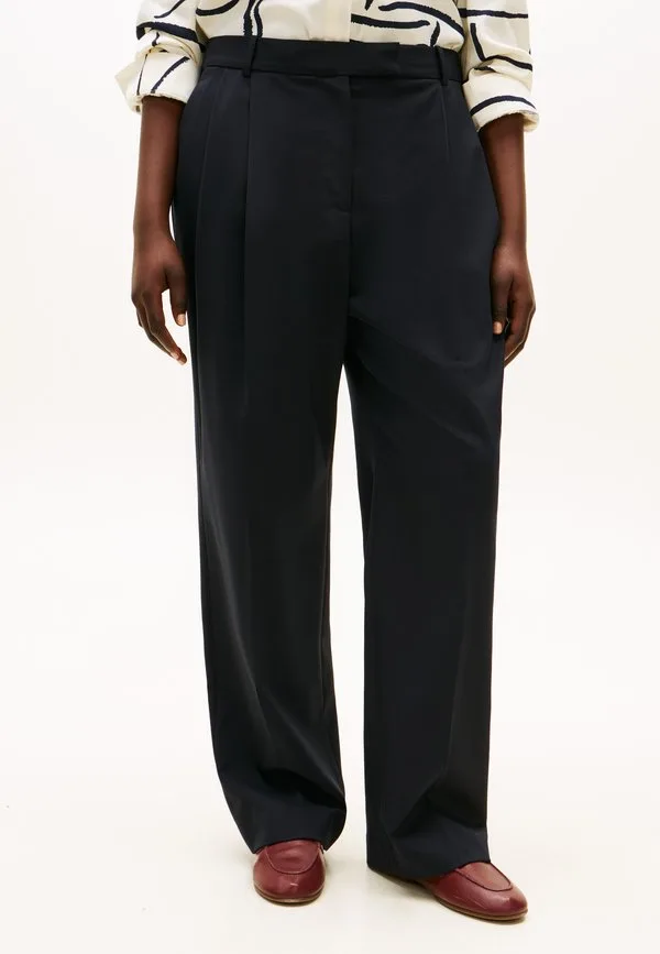 Классические брюки прямого кроя из шерстяной смеси Tommy Hilfiger Curve, Dark Night Navy