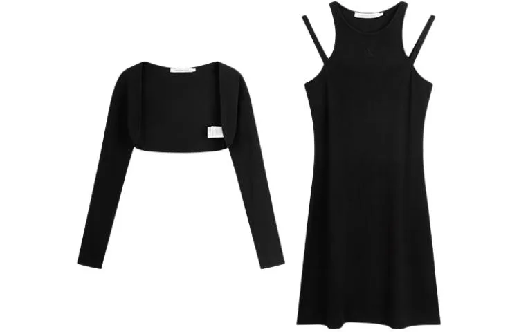 Calvin Klein Юбка с топом женская Space Black — фото 3