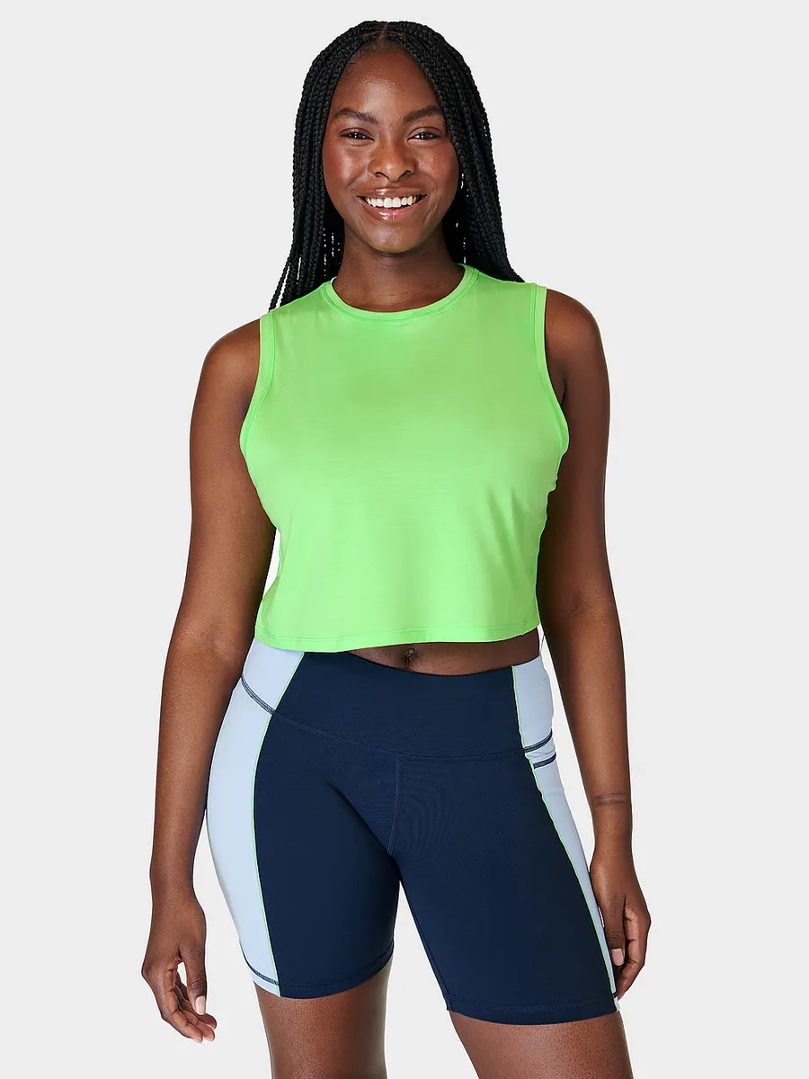 

Укороченный мускулистый танк Breathe Easy Sweaty Betty, зеленый