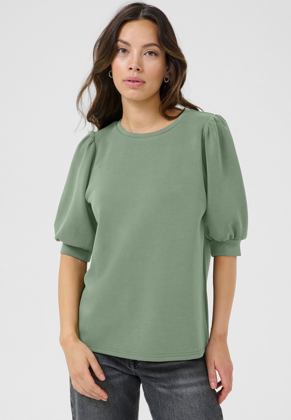 

Базовая футболка PUFF ROUND NECK My Essential Wardrobe, темно-зеленый