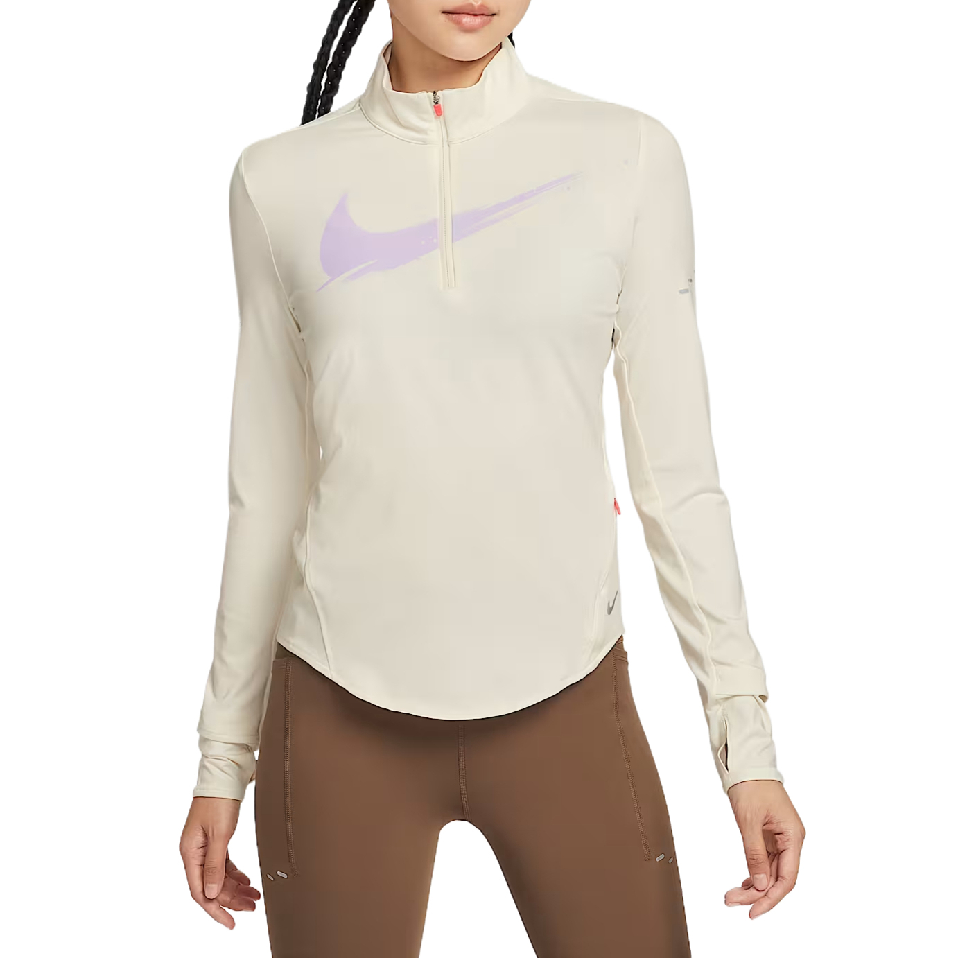 

Футболка для бега Dri Fit женская Nike, серый