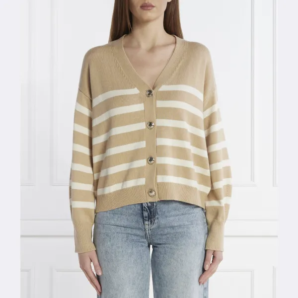 

Кардиган классического кроя с добавлением шерсти Guess, бежевый